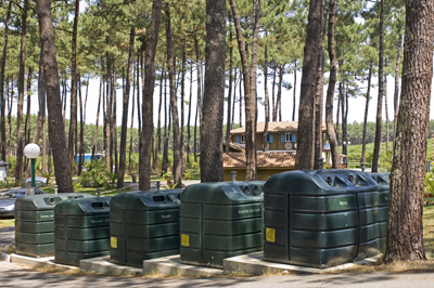 Camping tri des déchets